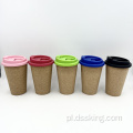 Ekologiczne przyjazne wielokrotne logo BPA BEZPŁATNE 16 uncji Cork Coffee Cup z pokrywką